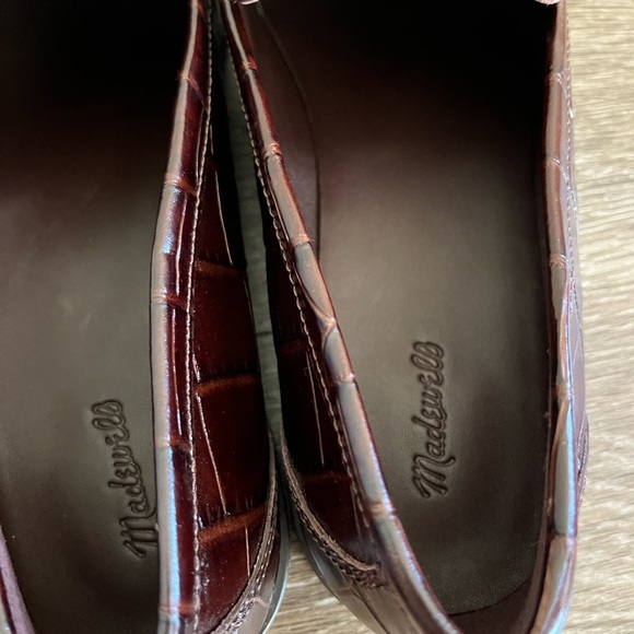 Madewell The Grayson Penny Loafer in Chocolate Raisin Crocodile NWOB size 11 - Picture 12 of 14